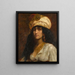 A beautiful Oriental woman - Emmanuel de Dieudonné — framed artwork on a wall