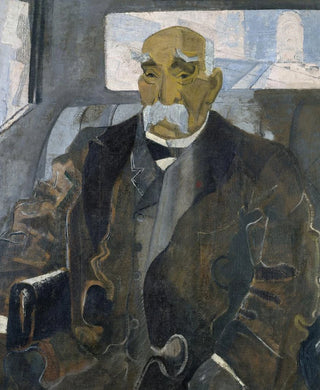 Georges Clemenceau 1841-1929 sitting in a car descending the Champs-Élysées - Emmanuel Gondouin — artwork view