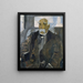 Georges Clemenceau 1841-1929 sitting in a car descending the Champs-Élysées - Emmanuel Gondouin — framed artwork on a wall