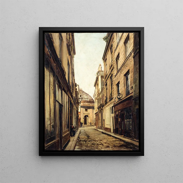 La rue Sauval - Emmanuel Lansyer — framed artwork on a wall