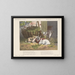 Les trois lapins et la chèvre - Emrik Binger — framed artwork on a wall
