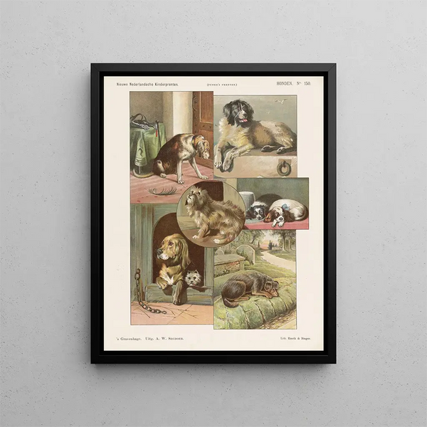 Dogs - Emrik Binger — framed artwork on a wall