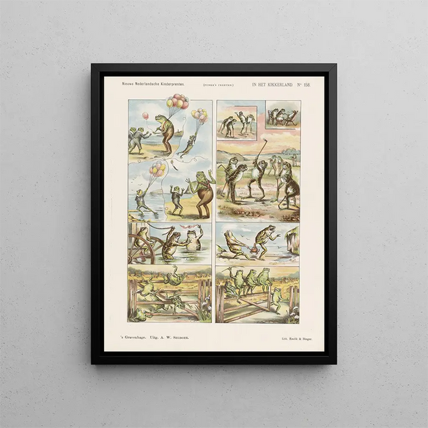 In the Land of Frogs - Emrik Binger — framed artwork on a wall