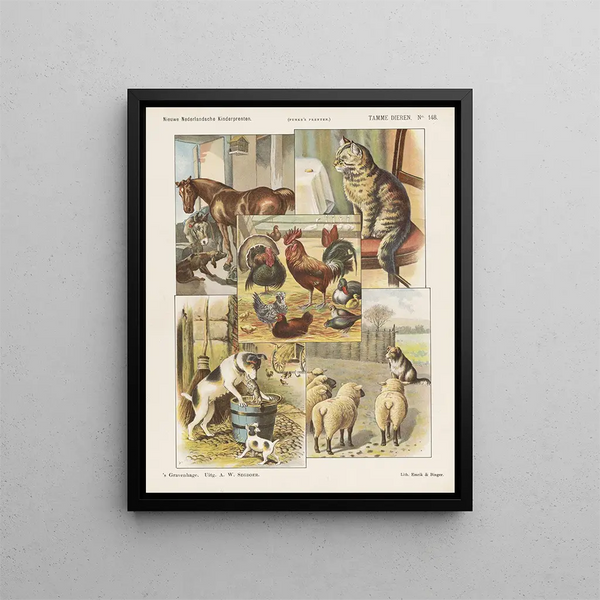 Domestic Animals - Emrik Binger — framed artwork on a wall