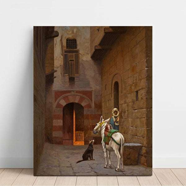 Reproduction of the painting Waiting for the master - Jean-Léon Gérôme