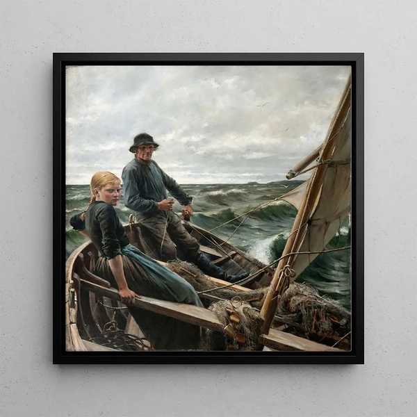 in the sea - Albert Edelfelt — framed artwork on a wall