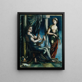 Antique scene - Ena Rottenberg — framed artwork on a wall