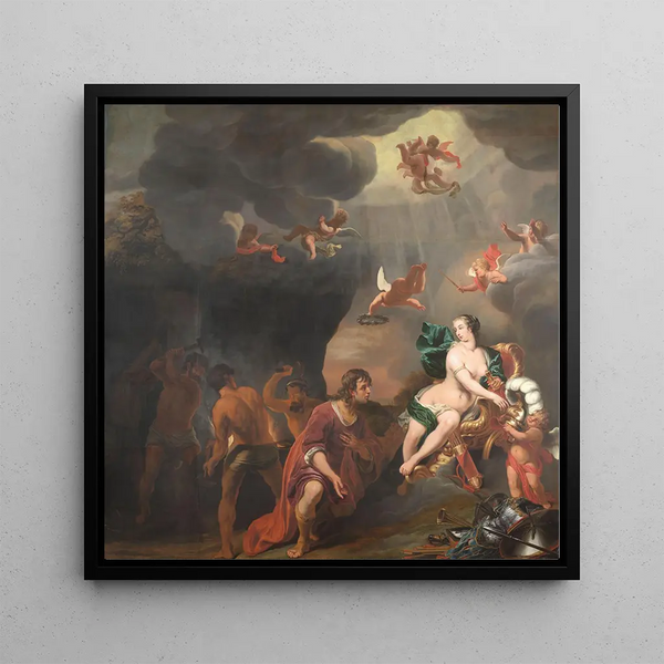 Enée receiving a new set of armor from Venus - Ferdinand Bol — wall display of the artwork