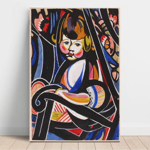 Reproduction of the painting Child in a rocking chair - Henry Lyman Saÿen