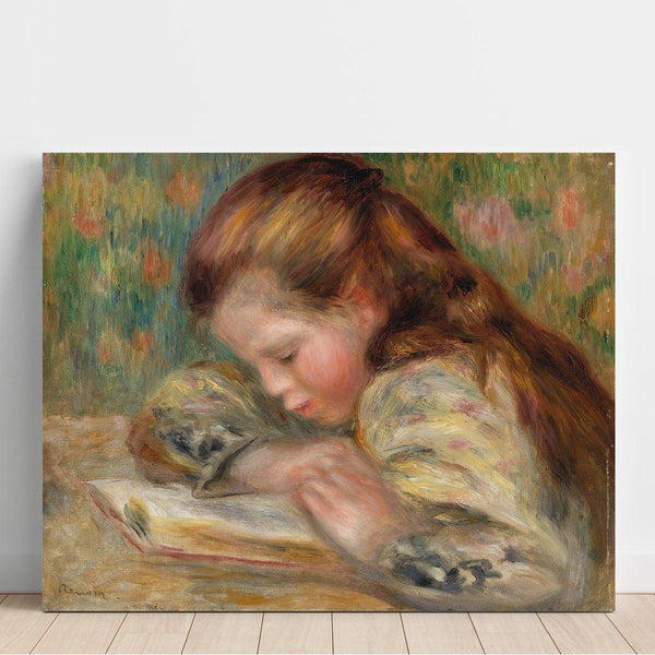 Reproduction of the painting Child Reading - Pierre-Auguste Renoir