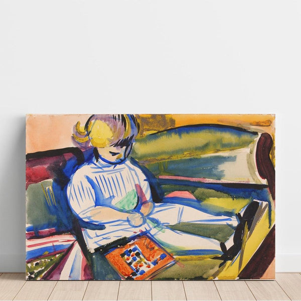 Reproduction of the painting Child on a sofa - Henry Lyman Sayën