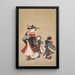 Courtesan and Servants - Engetsud — framed artwork on a wall