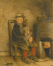 a boy and his dog - English School — artwork view