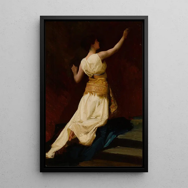 Female figure - English school — framed artwork on a wall
