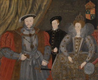 Henri VIII, Elizabeth I and Edward VI - English School — artwork view