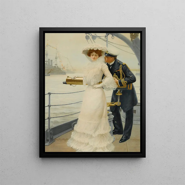 On leave - English school — framed artwork on a wall