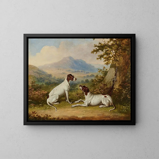 Indicators in a Vast Landscape - English School — framed artwork on a wall