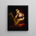 Portrait of a lady in oriental costume - English school — framed artwork on a wall