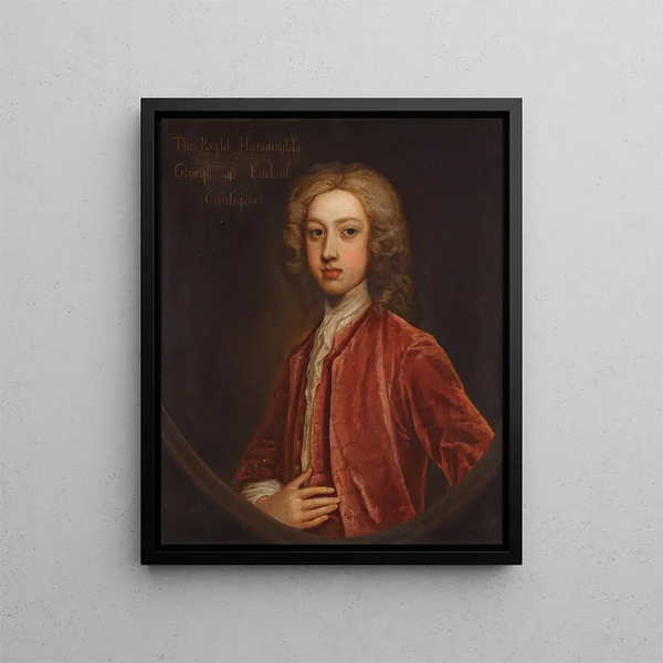 Portrait of George 4th Earl of Cardigan, later 1st Duke of Montagu - Enoch Seeman — framed artwork on a wall