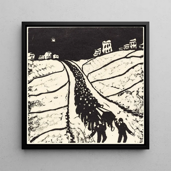 Burial - Walter Gramatt — framed artwork on a wall
