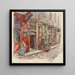 Between the A staircase of the Marché des Enfants Rouges in 1908, 3rd arrondissement - Frédéric Houbron — framed artwork on a wall