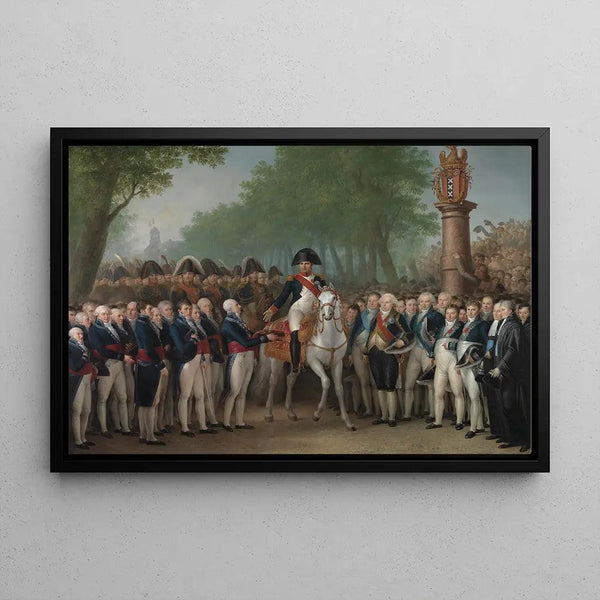 Reproduction of the painting of Napoleon's Entrance in Amsterdam - Mattheus Ignatius van Bree