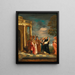 Saint Thomas Aquinas with Saints Ambrose Augustine, Pope Gregory the Great, and Jerome contemplating the Holy Sacrament - Erasmus de Bie — framed artwork on a wall