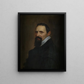 Portrait of Albertus Miraeus - Erasmus Quellinus the Younger — framed artwork on a wall