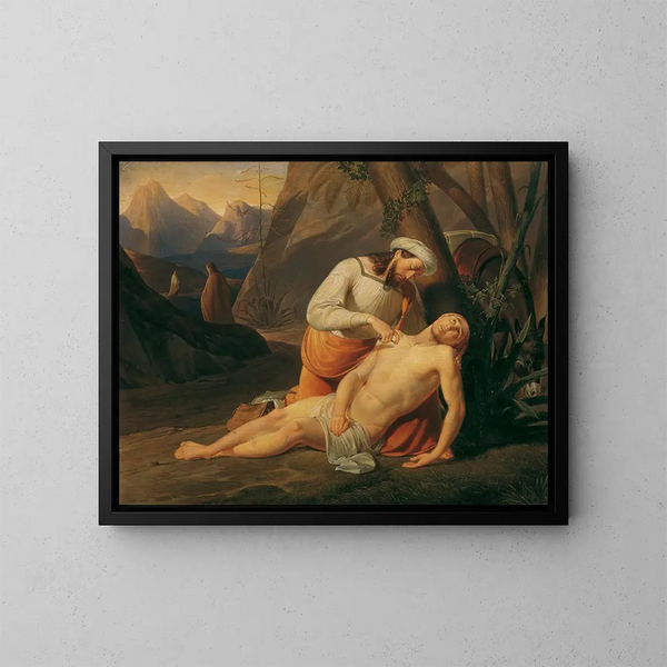 The Good Samaritan - Erasmus von Engert — framed artwork on a wall