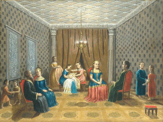 Egyptian scene, probably Moses and Zipporah - Erastus Salisbury Field — artwork view