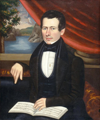 The man with the melody book, perhaps M. Cook - Erastus Salisbury Field — artwork view