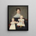 Mme Paul Smith Palmer and her twins - Erastus Salisbury Field — framed artwork on a wall