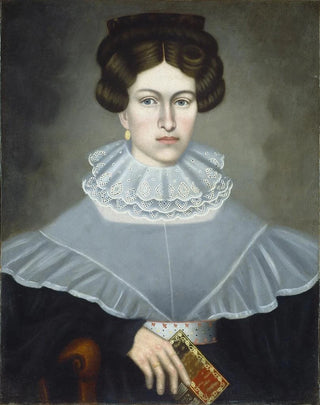 a woman holding a book - Erastus Salisbury Field — artwork view