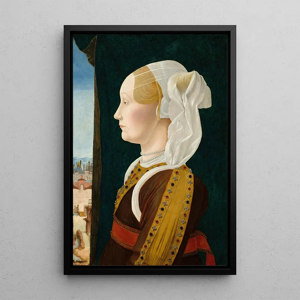 Ginevra Bentivoglio - Ercole de Roberti — framed artwork on a wall