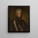 Portrait of a man in armor - Erhard Ludewig Winterstein — framed artwork on a wall