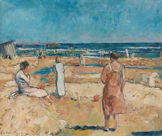 Beach at Heringsdorf after a flood - Erich Büttner — artwork view