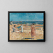 Beach at Heringsdorf after a flood - Erich Büttner — framed artwork on a wall