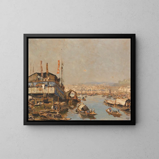 Port of Singapore - Erich Kips — framed artwork on a wall