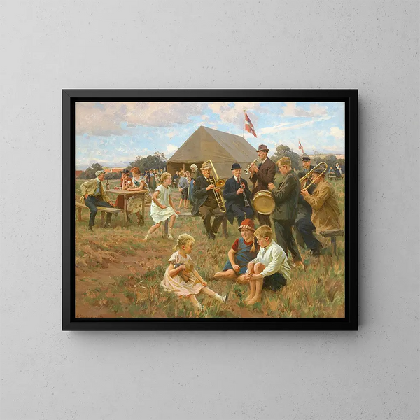 The Town Musicians - Erik Henningsen — framed artwork on a wall