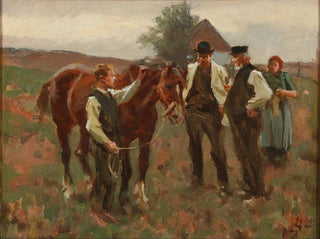 Un marché de chevaux - Erik Henningsen — artwork view