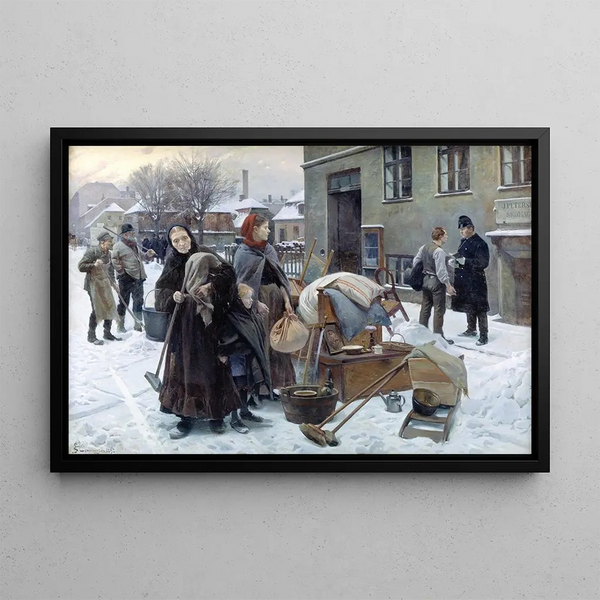 Tenants Evicted - Erik Henningsen — framed artwork on a wall