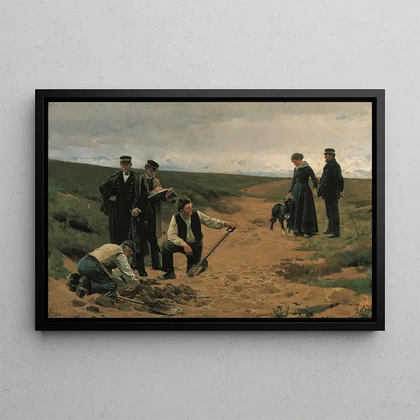 Summum jus summa injuria, le meurtre d'un enfant - Erik Henningsen — framed artwork on a wall