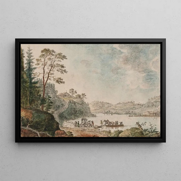 Norwegian Landscape Painting - Erik Pauelsen — framed artwork on a wall