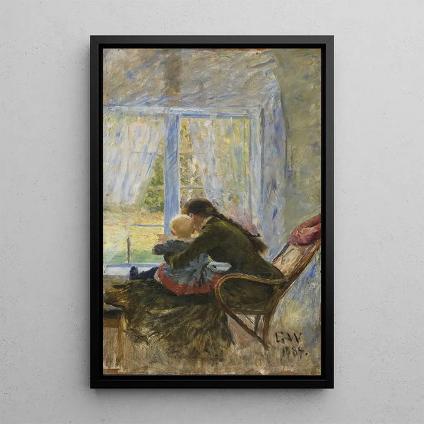 Toi et Bb - Erik Werenskiold — framed artwork on a wall