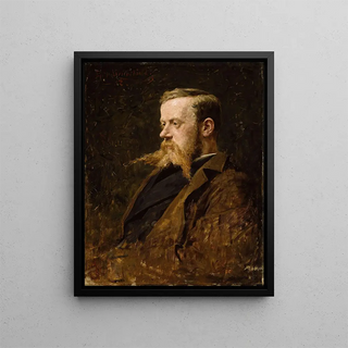 Portrait of the painter Nikolai Ulfsten - Erik Werenskiold — framed artwork on a wall