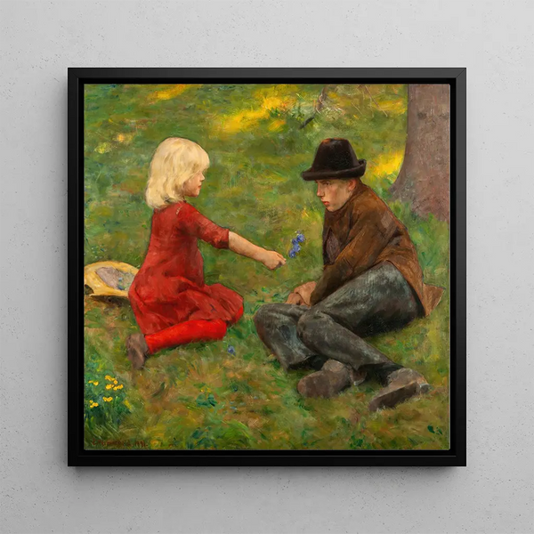 Rayon de lumière - Erik Werenskiold — framed artwork on a wall