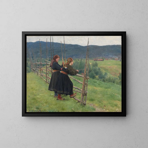 September - Erik Werenskiold — framed artwork on a wall
