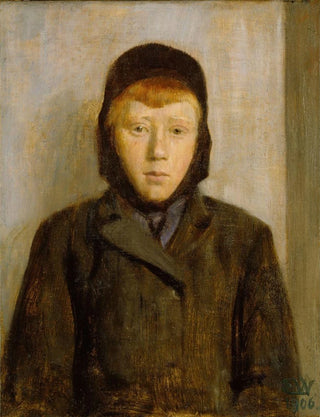 Young boy with red hair - Erik Werenskiold — artwork view