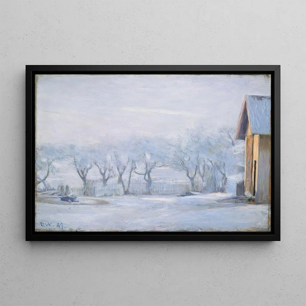 White Frost Painting - Erik Werenskiold — framed artwork on a wall