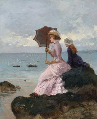 on the cliff - Ernest-Ange Duez — artwork view